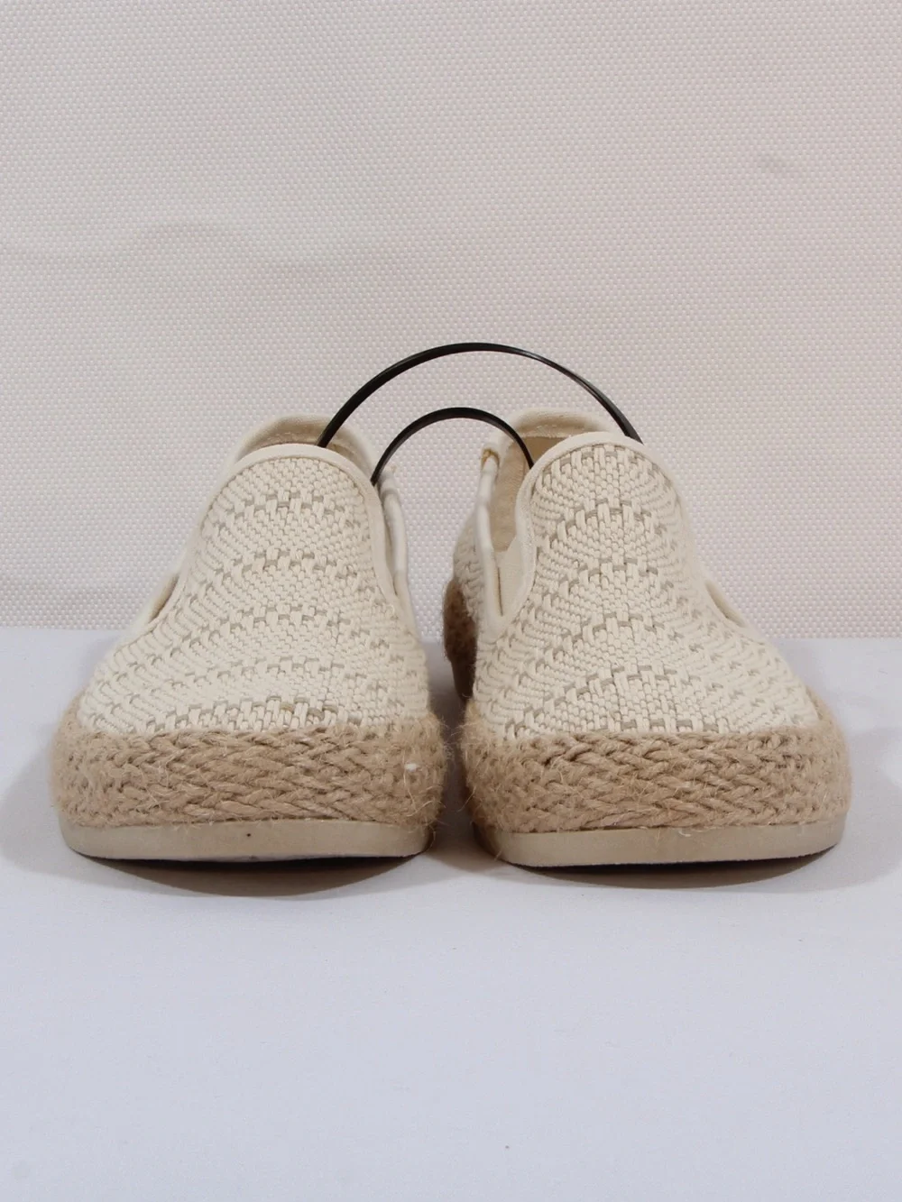 Esprit Nadine Cream Crochet Woven Slip-On Espadrille Sneakers NIB NWT